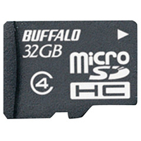 BUFFALO microSDHCメモリーカード(Class4・32GB) 防水仕様 RMSD-BS32GB