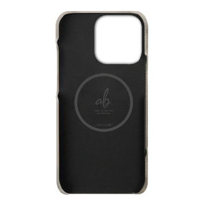 ABBI SIGNATURE iPhone 16 Pro Max用シュランケンカーフ MagSafe対応バックカバー グレージュ ABS27310I16PM-イメージ3