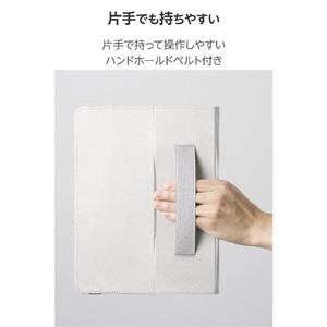 エレコム 13インチiPad Pro(M4)用フラップケース 衝撃ガード ベルト付 2アングル 軽量 ブラック TB-A25PLPLF2BK-イメージ6