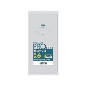 日本サニパック スタンダードポリ袋6号(0.03mm) FC091GB-4693493-イメージ1