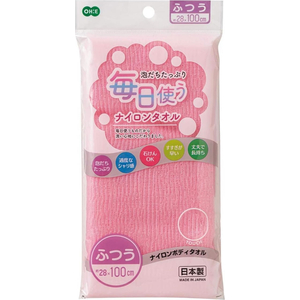 オーエ 毎日使うナイロンタオル ふつう ピンク FCK671D-イメージ2
