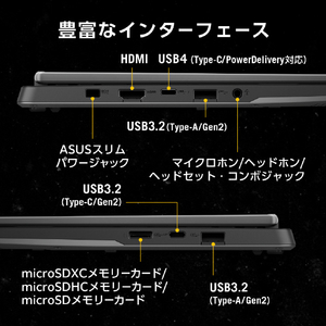 ASUS ノートパソコン ASUS TUF Gaming A14 イェーガーグレー FA401KM-AI7R5060-イメージ7