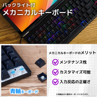 サンコー KWSD25CBK 10インチモニター搭載メカニカルキーボード