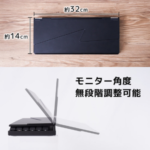 サンコー 10インチモニター搭載メカニカルキーボード ブラック KWSD25CBK-イメージ5