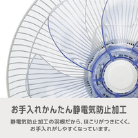 e angle ANGV-FAD30-B-GY DCモーター搭載リビング扇風機 グレー