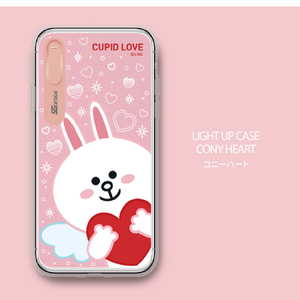 LINE FRIENDS iPhone XR用ケース LIGHT UP CASE CUPID LOVE コニーハート KCL-LCL008-イメージ3