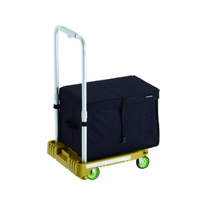トラスコ中山 TRUSCO/樹脂台車 カルティオミニ weego 省音車輪 オリーブ THB付 FC145TW-1948178-イメージ1