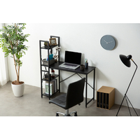 アイリスオーヤマ RDK1042ﾌﾞﾗﾂｸﾌﾞﾗﾂｸ ラック付きデスク(100．0×42．0cm