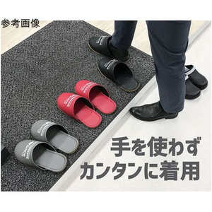 オクムラ 靴のまま履ける抗菌スリッパ レッド M 女性用 FCF364J-65-1861-54-イメージ2