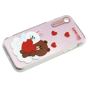 LINE FRIENDS iPhone XR用ケース LIGHT UP CASE CUPID LOVE スウィートハート1 KCL-LCL009-イメージ2