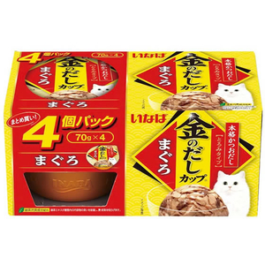 いなば 金のだし カップ まぐろ 70g×4P FC33822-イメージ1