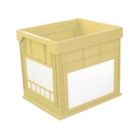 国盛化学 KUNIMORI/プラスチック折畳み コンテナ パタコン N-134 イエロー FC817HL-7605391