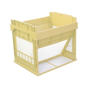 国盛化学 KUNIMORI/プラスチック折畳み コンテナ パタコン N-134 イエロー FC817HL-7605391-イメージ3