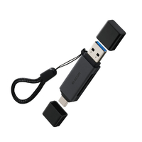 エレコム USB Type-C(TM)&USB-A接続 直挿しメモリーカードリーダー(UHS-I) ブラック MR3C-D21BK