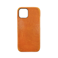 ABBI SIGNATURE iPhone 13用ケース イタリアンレザーバックカバー PIERROT LUX タン ABS22312I13