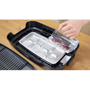 YAMAZEN 減煙焼き肉グリル e angle select XGRILL ブルーグレー CLHP013TXE6GY-イメージ3