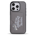 エム・ディー・シー iPhone 16 Pro用ポケット付き背面ケース AVIREX 刺繍/グレー MD-75564-2