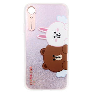 LINE FRIENDS iPhone XR用ケース LIGHT UP CASE CUPID LOVE スウィートハート2 KCL-LCL010-イメージ1