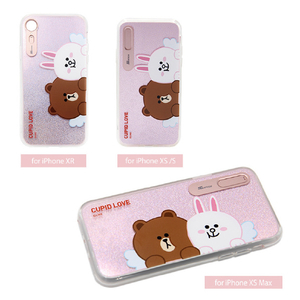 LINE FRIENDS iPhone XR用ケース LIGHT UP CASE CUPID LOVE スウィートハート2 KCL-LCL010-イメージ4