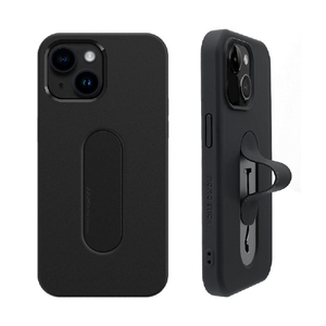 momo stick iPhone 15 Plus用Mag Grip フラットケース ブラック MMS25313I15PL-イメージ1