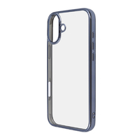 レイアウト iPhone 16 Plus用Like standard 衝撃吸収 バンパー メタリック ハイブリッドケース ライトブルー RT-P48CC16/LAM