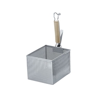 三宝産業 UK18-8 パンチング 木柄 角型うどん揚げ FCM6217-070442001