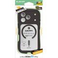 エレコム iPhone18 Pro用GRIPPY ハイブリッドケース フレームカラー 極限 MAGKEEP ブラック PM-A26CGRPFKMBK