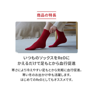 MTG ReD バイタルテック リカバリーソックス[クルー丈]25-27 レッド VW-BR-R30B-L-イメージ5