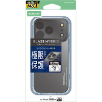 エレコム iPhone17 Pro用ハイブリッドケース 極限 ガラス メタルステッカー付 クリア PM-A25CHVCGKCR