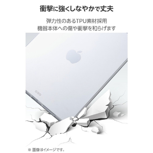 エレコム 13インチiPad Pro(M4)用ソフトクリアケース 軽量 クリア TB-A25PLUCCR-イメージ3