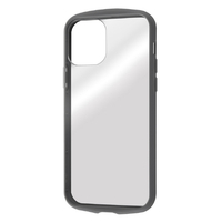 レイアウト iPhone 12/12 Pro用耐衝撃ハイブリッド クリア Puffull グレー RT-P27CC14/CGRM