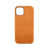 ABBI SIGNATURE iPhone 13用ケース イタリアンレザーバックカバー BELUGA タン ABS22314I13