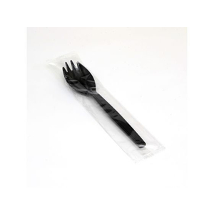 シモジマ ヘイコー プラフォークスプーン 16cm 黒 単袋 100本 FCU7798-4513025-イメージ2