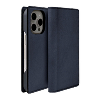 ABBI SIGNATURE iPhone 16 Pro Max用LISCIO イタリアンレザー MagSafe対応ダイアリーケース ネイビー ABS27314I16PM