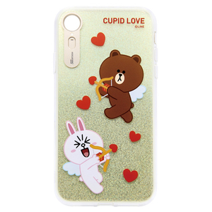 LINE FRIENDS iPhone XR用ケース LIGHT UP CASE CUPID LOVE スウィートハート3 KCL-LCL011-イメージ1
