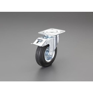エスコ キャスター 自在金具 ブレーキ付 耐熱 200mm FCY8921-EA986GL-24-イメージ1