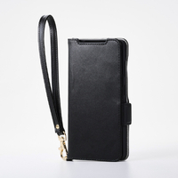 エレコム Galaxy S26用 手帳型ケース 磁石付 耐衝撃 ハンドストラップ付 ブラック PM-G261PLFY4BK