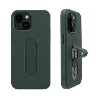 momo stick iPhone 15 Plus用Mag Grip フラットケース ダークグリーン MMS25315I15PL