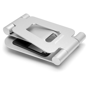 ARCHISS タブレット・ゲーム機・モバイル機専用アルミスタンド BIG DOUBLE SWING-STAND BY ME シルバー AS-BWBM-SL-イメージ3