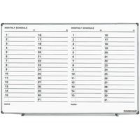 コクヨ ホワイトボード 軽量タイプ 月行事 横書き 有効W870×H570mm 2.7kg FCF175V-FB-SL23MW