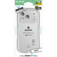 エレコム iPhone18 Pro用GRIPPY ソフトケース 極限 クリア PM-A26CGRPUCKCR