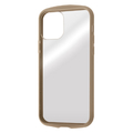 レイアウト iPhone 12/12 Pro用耐衝撃ハイブリッド クリア Puffull ベージュ RT-P27CC14/CBEM