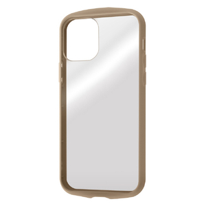 レイアウト iPhone 12/12 Pro用耐衝撃ハイブリッド クリア Puffull ベージュ RT-P27CC14/CBEM-イメージ1