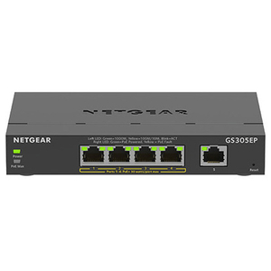 NETGEAR PoE+対応 (63W)ギガ5ポｰトアンマネｰジプラススイッチ GS305EP-100JPS-イメージ1
