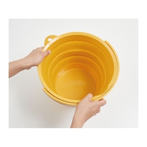 トラスコ中山 折りたたみバケツ イエロー 8L FC623JL-1148483-イメージ2