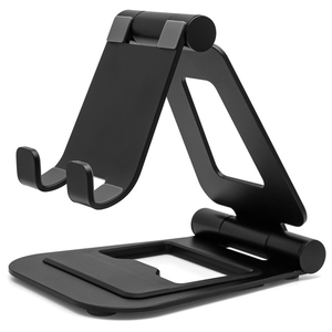ARCHISS タブレット・ゲーム機・モバイル機専用アルミスタンド BIG DOUBLE SWING-STAND BY ME ブラック AS-BWBM-BK-イメージ1