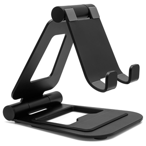 ARCHISS タブレット・ゲーム機・モバイル機専用アルミスタンド BIG DOUBLE SWING-STAND BY ME ブラック AS-BWBM-BK-イメージ2