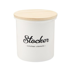 豊琺瑯 Lilly White ホーロー キャニスター 「Stocker」 FC178PD-LW-217-イメージ1
