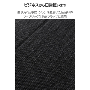 エレコム 13インチiPad Pro(M4)用 フラップケース 薄型軽量 ファブリック 背面クリア ブラック TB-A25PLWVCBK-イメージ4