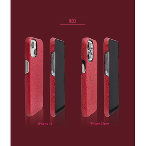 ABBI SIGNATURE iPhone 13 Pro用ケース イタリアンレザーバックカバー PIERROT LUX レッド ABS22316I13P-イメージ17